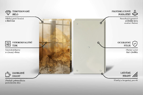 Induction hob cover Rich texture