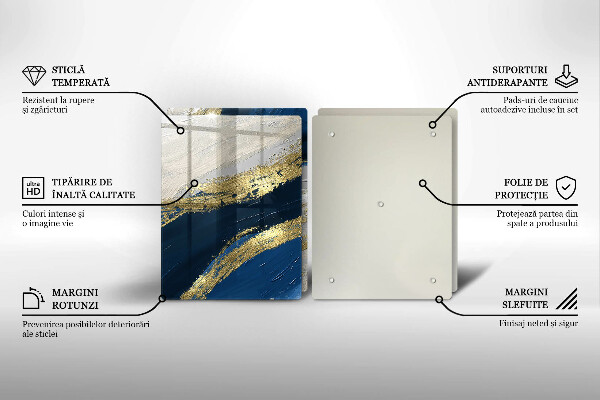 Induction hob cover Texture with gold