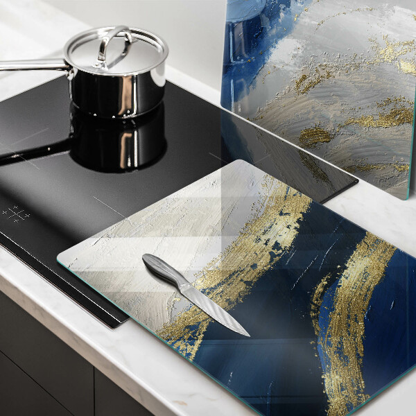 Induction hob cover Texture with gold