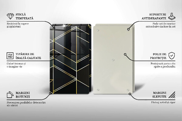Induction hob cover Abstraction of the triangles