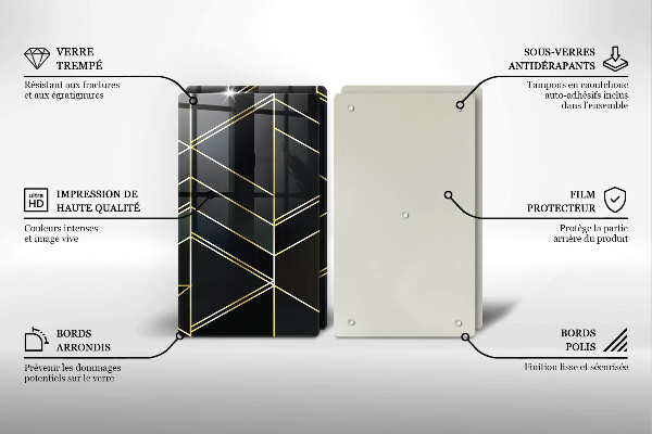 Induction hob cover Abstraction of the triangles