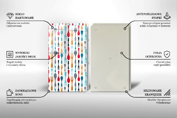 Induction hob cover Spoon illustration