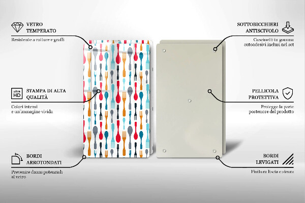 Induction hob cover Spoon illustration