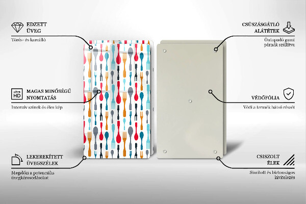 Induction hob cover Spoon illustration