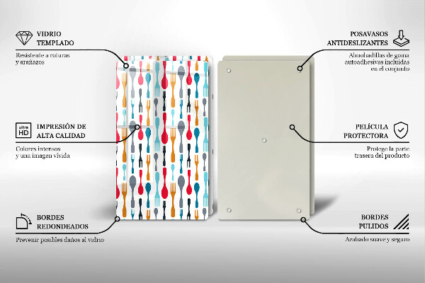 Induction hob cover Spoon illustration