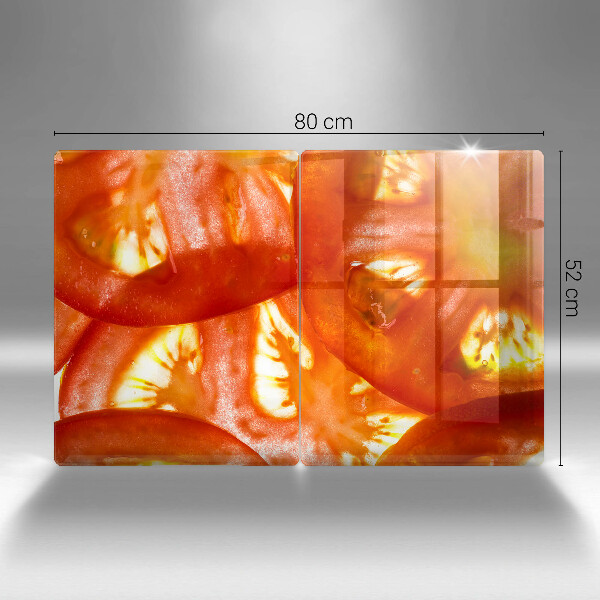 Induction hob cover A slice of red tomato