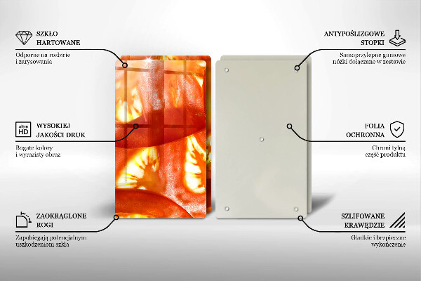 Induction hob cover A slice of red tomato