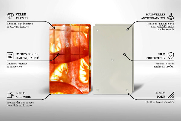 Induction hob cover A slice of red tomato