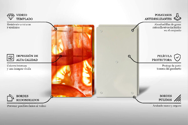 Induction hob cover A slice of red tomato