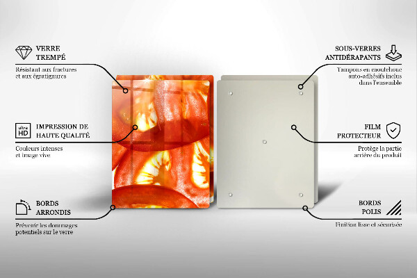 Induction hob cover A slice of red tomato
