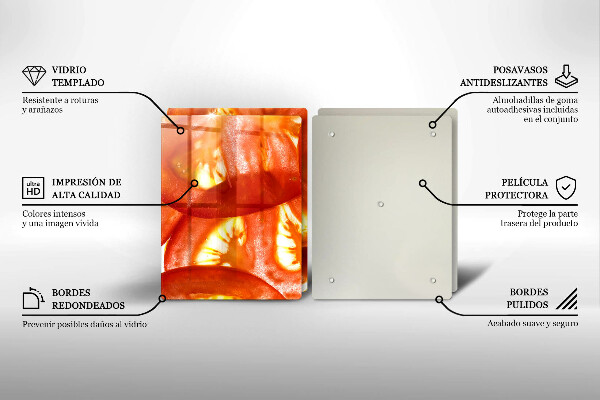 Induction hob cover A slice of red tomato
