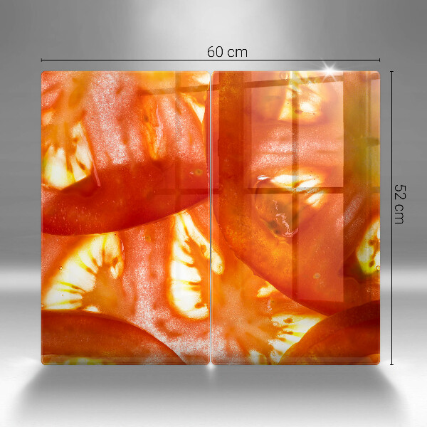 Induction hob cover A slice of red tomato