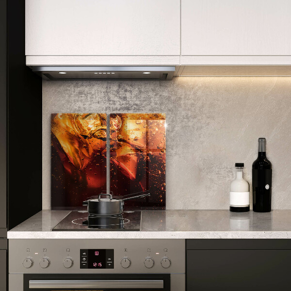 Induction hob cover Cola drink with ice