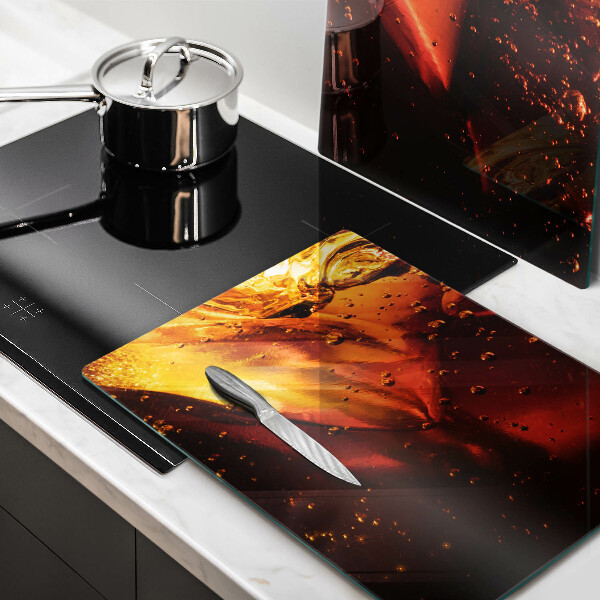 Induction hob cover Cola drink with ice