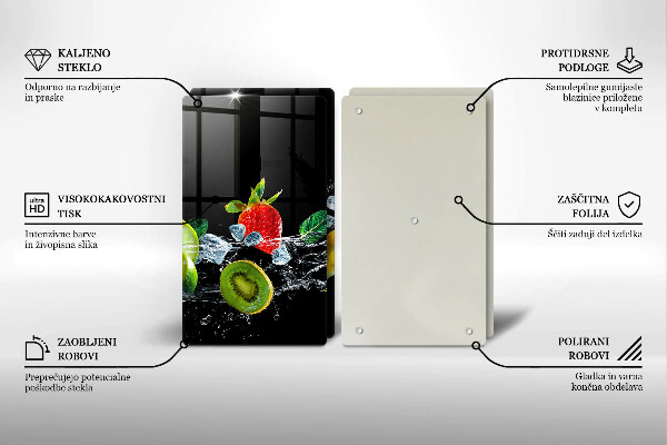 Induction hob cover Fruits in water