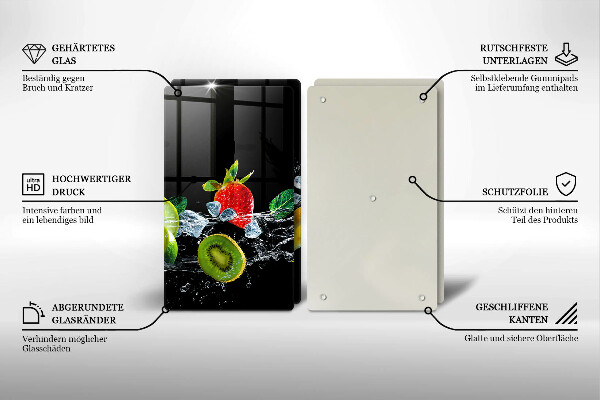 Induction hob cover Fruits in water