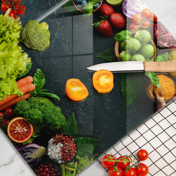 Induction hob cover Fresh vegetables