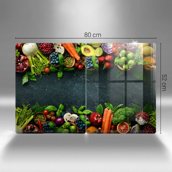 Induction hob cover Fresh vegetables