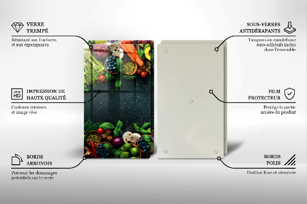 Induction hob cover Fresh vegetables