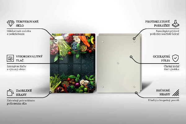 Induction hob cover Fresh vegetables