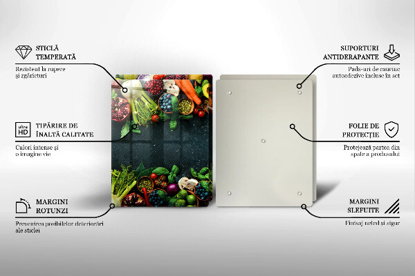 Induction hob cover Fresh vegetables