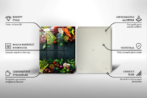 Induction hob cover Fresh vegetables