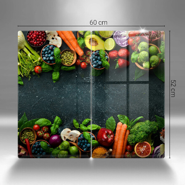 Induction hob cover Fresh vegetables