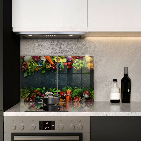 Induction hob cover Fresh vegetables