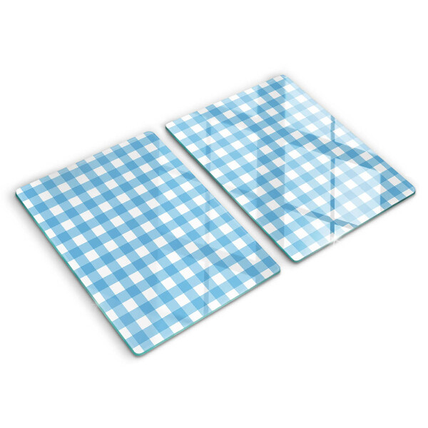 Worktop saver Blue-white grille