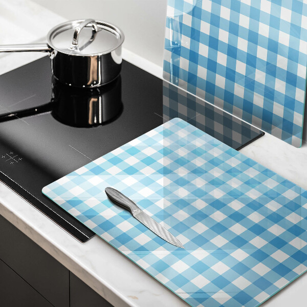 Worktop saver Blue-white grille