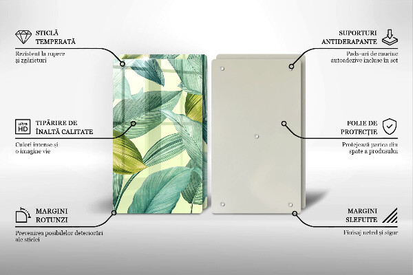 Worktop saver Green tropical leaves