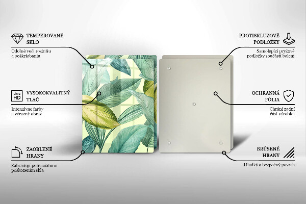 Worktop saver Green tropical leaves