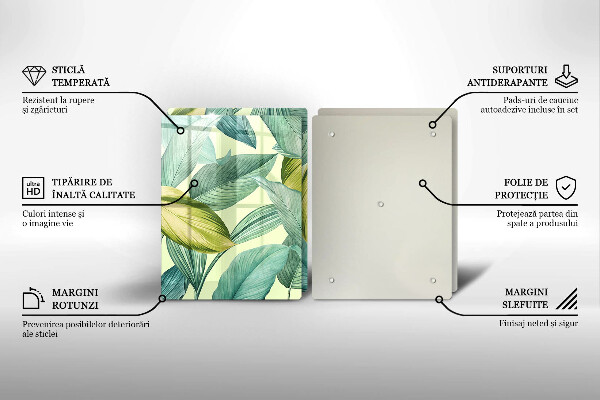 Worktop saver Green tropical leaves
