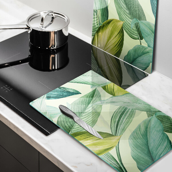 Worktop saver Green tropical leaves