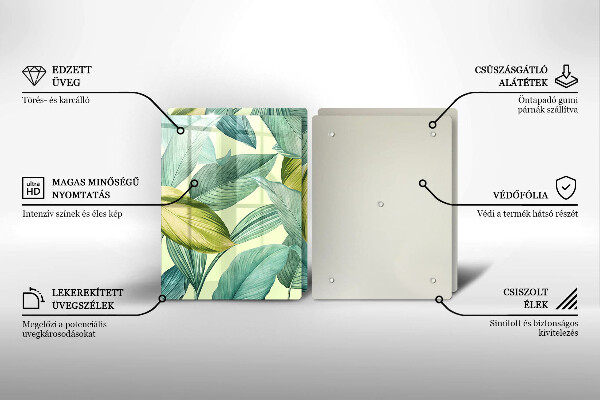 Worktop saver Green tropical leaves