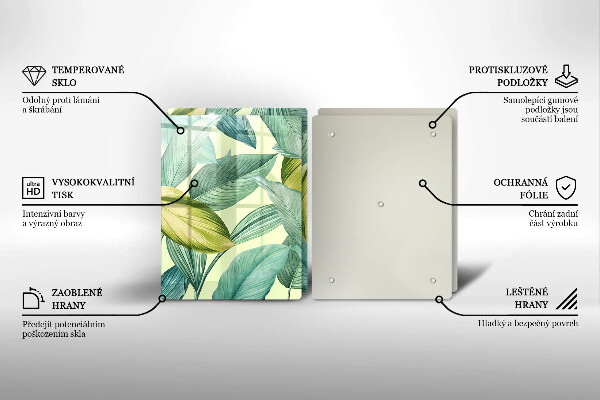 Worktop saver Green tropical leaves