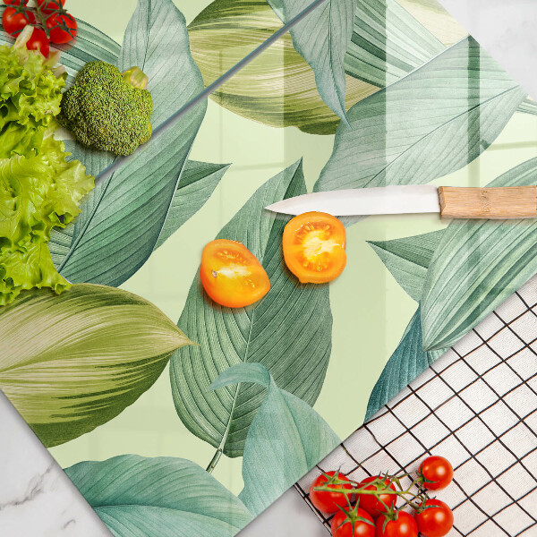 Worktop saver Green tropical leaves