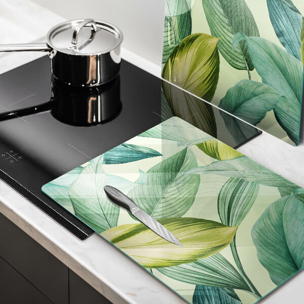 Worktop saver Green tropical leaves