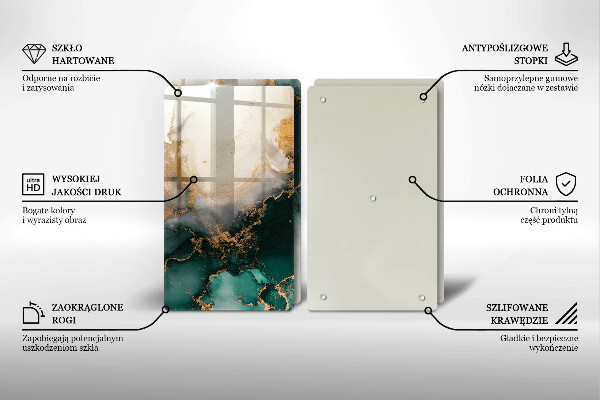 Worktop saver Multicolored marble