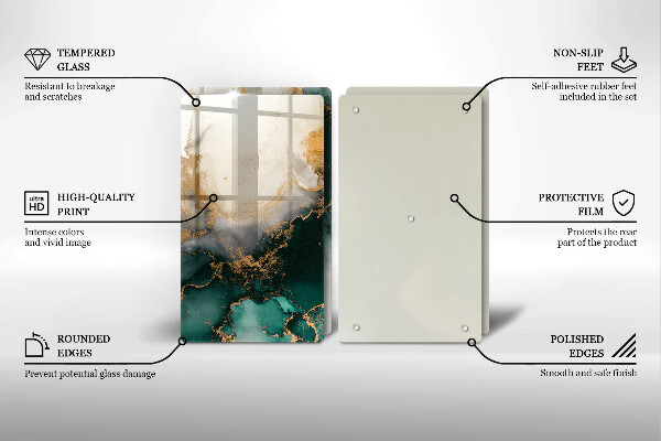 Worktop saver Multicolored marble