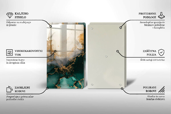 Worktop saver Multicolored marble