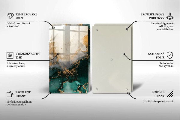 Worktop saver Multicolored marble