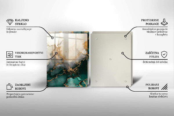 Worktop saver Multicolored marble