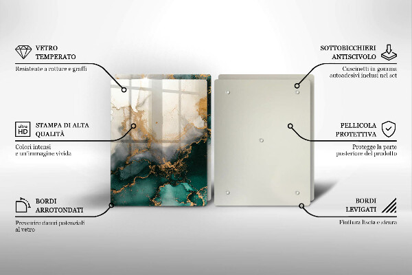 Worktop saver Multicolored marble