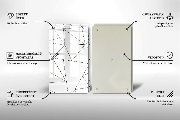 Kitchen worktop saver White triangles