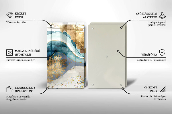 Kitchen worktop saver Colorful marble