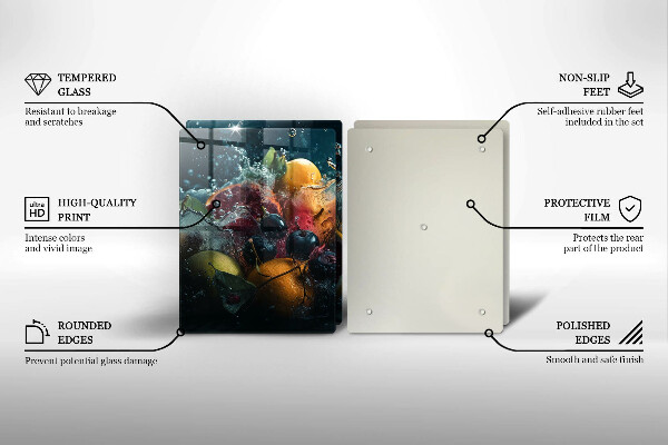 Kitchen worktop saver Fruits in water