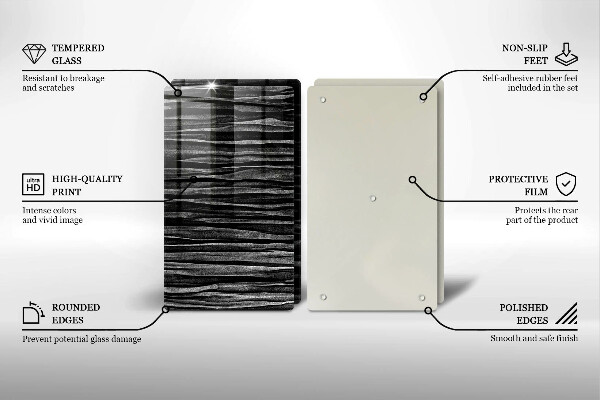 Kitchen worktop saver Black abstraction