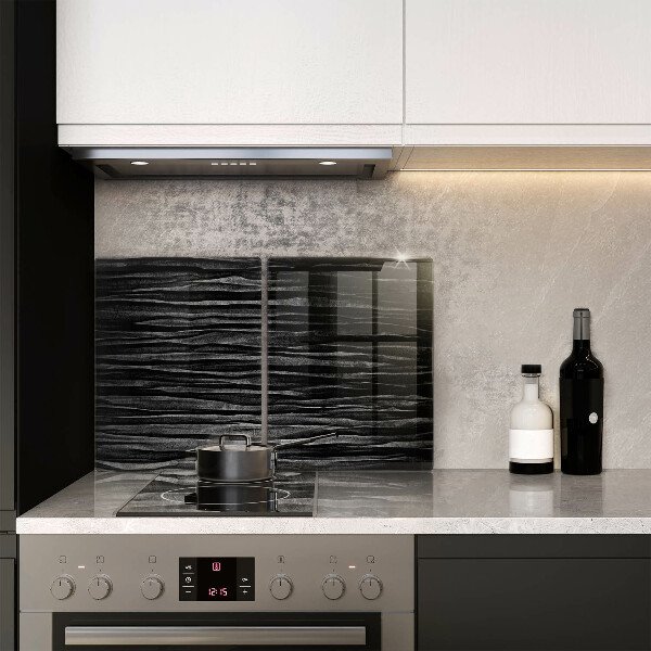 Kitchen worktop saver Black abstraction