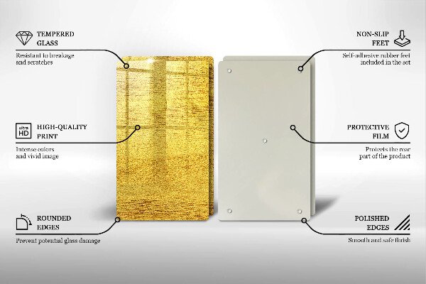 Kitchen worktop saver Yellow abstraction